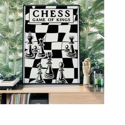 chess - game of kings poster - vintage