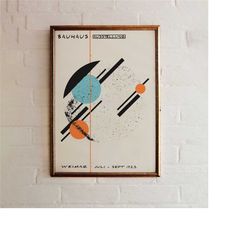 abstract bauhaus poster - exhibition art print -