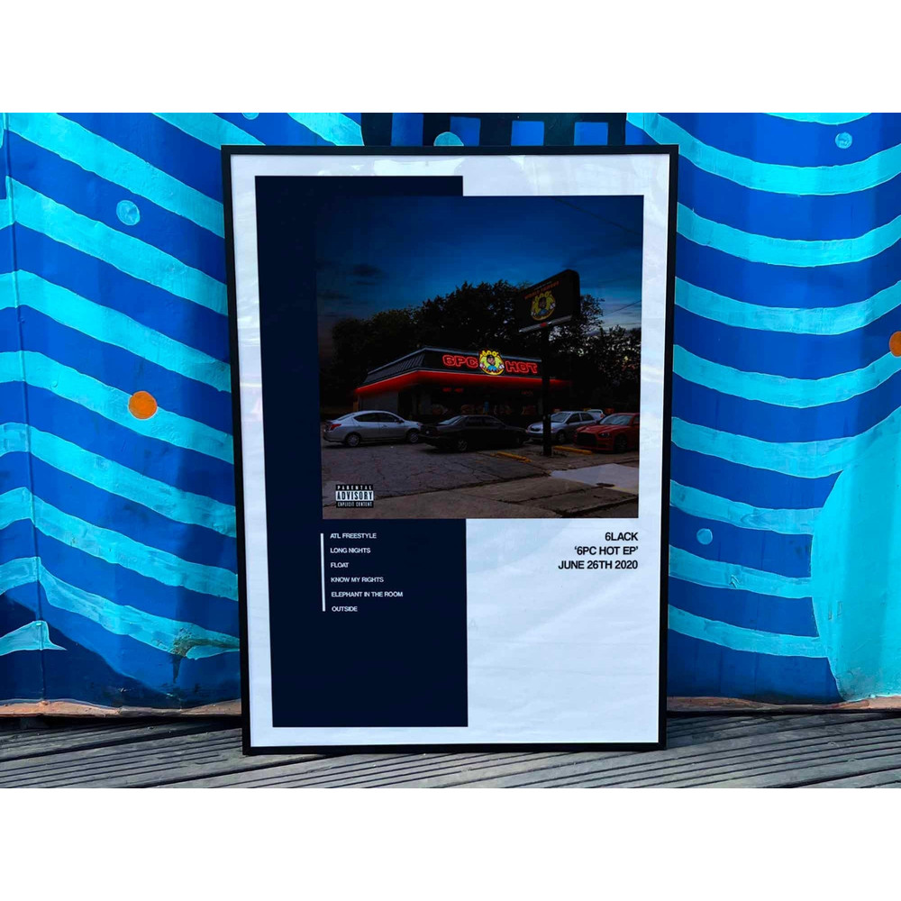 6lack 6pc Hot EP Album Cover Poster #1.jpg