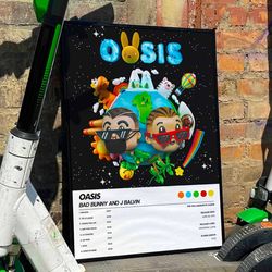 bad bunny oasis album cover poster 6