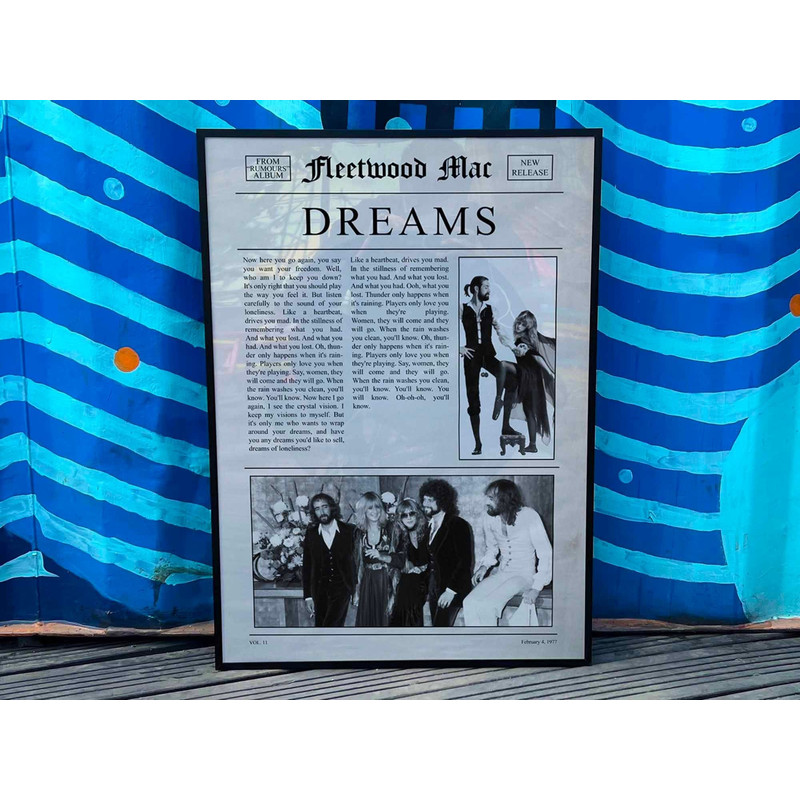 Fleetwood Mac Dreams Album Cover Poster #newspaper.jpg