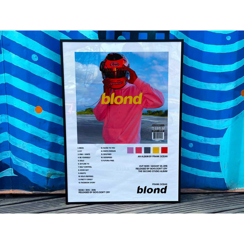 Frank Ocean Blond Album Cover Poster #2 (helmet).jpg