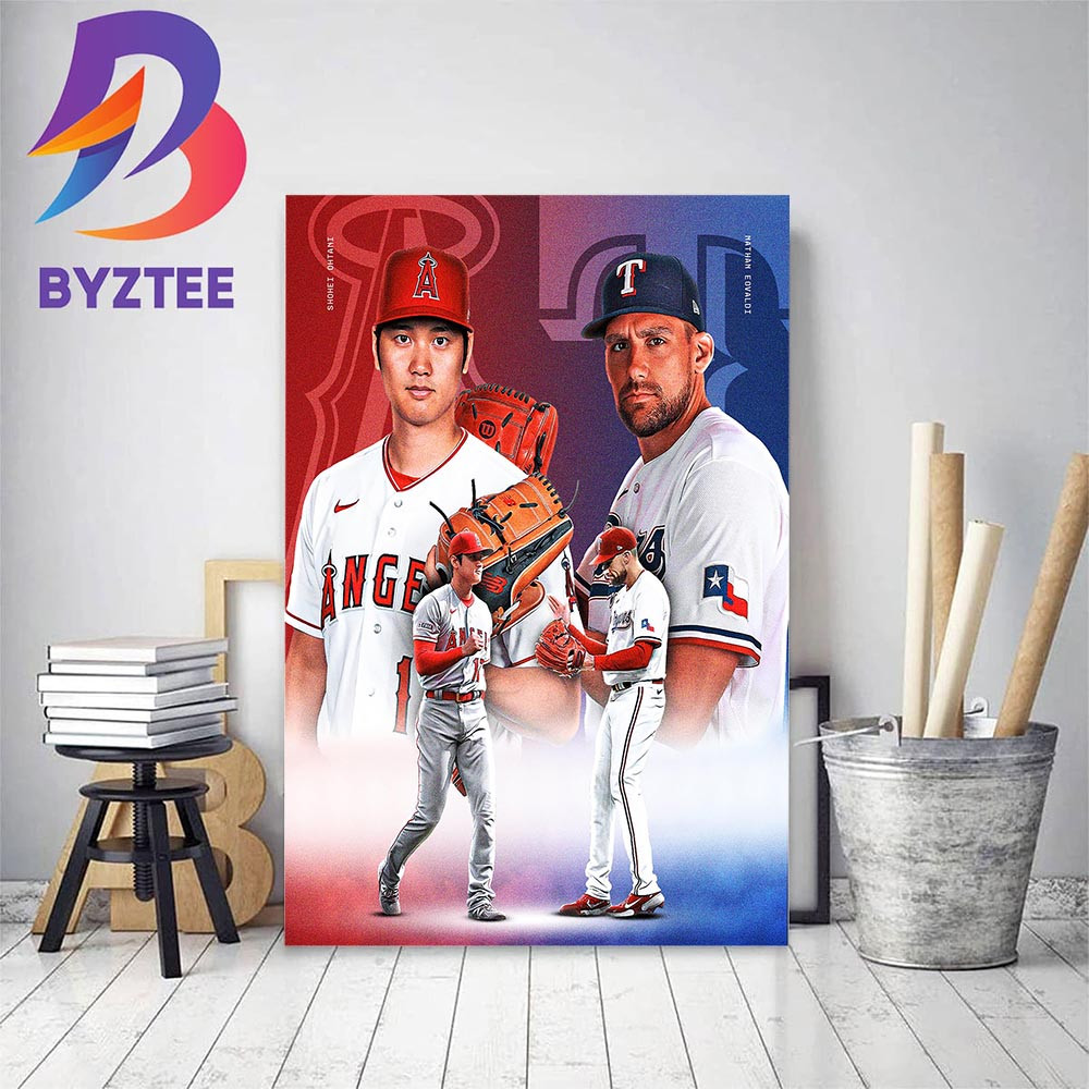 Los Angeles Angels Vs Texas Rangers Take The Mound In A Divisional Showdown Home Decor Poster Canvas.jpg