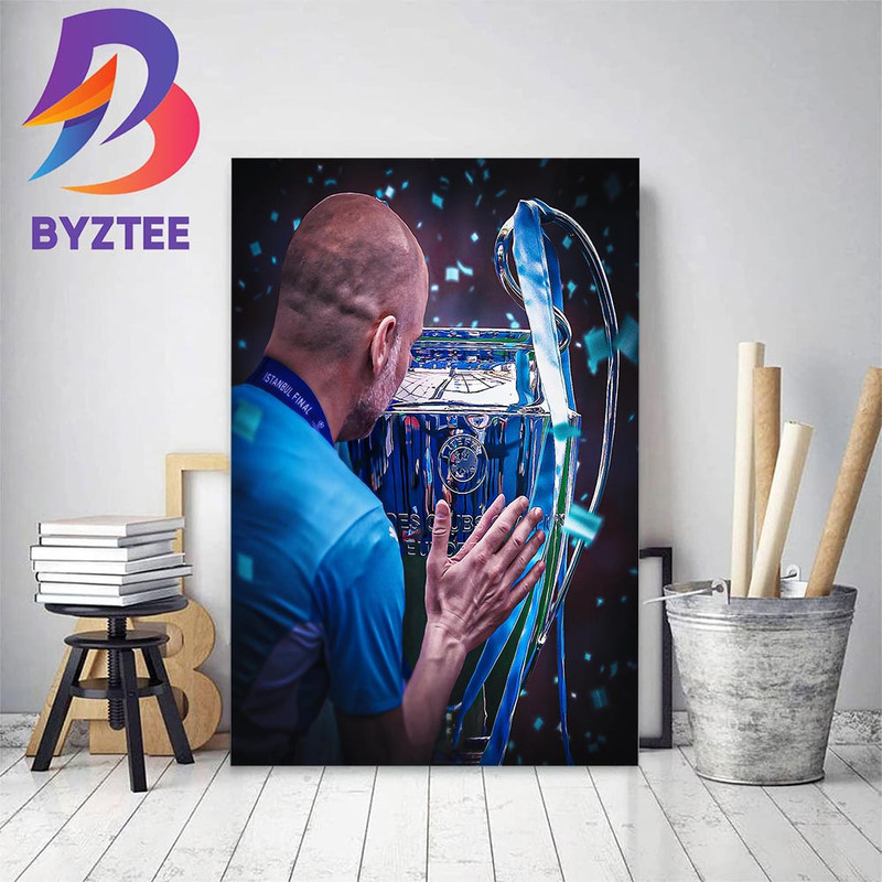 Manchester City Are 2023 Champions League Winners Mission Complete For Pep Guardiola Home Decor Poster Canvas.jpg