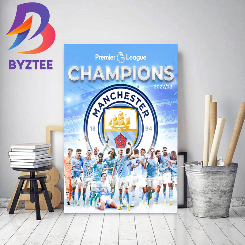Manchester City Win Their Fifth Premier League Title In The Last Six Years Home Decor Poster Canvas.jpg