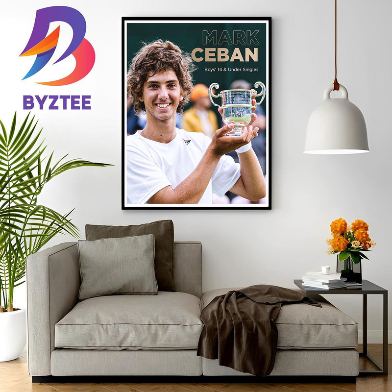 Mark Ceban Is Boys 14 And Under Singles Champion At 2023 Wimbledon Home Decor Poster Canvas.jpg