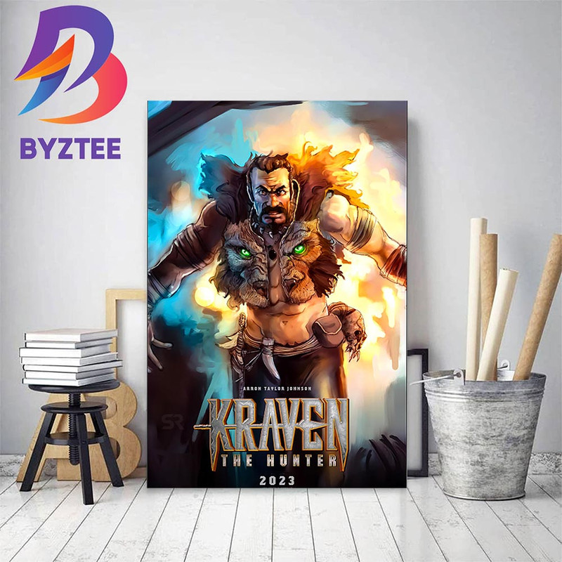 Marvel Studios Aaron Taylor Johnson 2023 Kraven The Hunter Art By Fan Home Decor Poster Canvas.jpg
