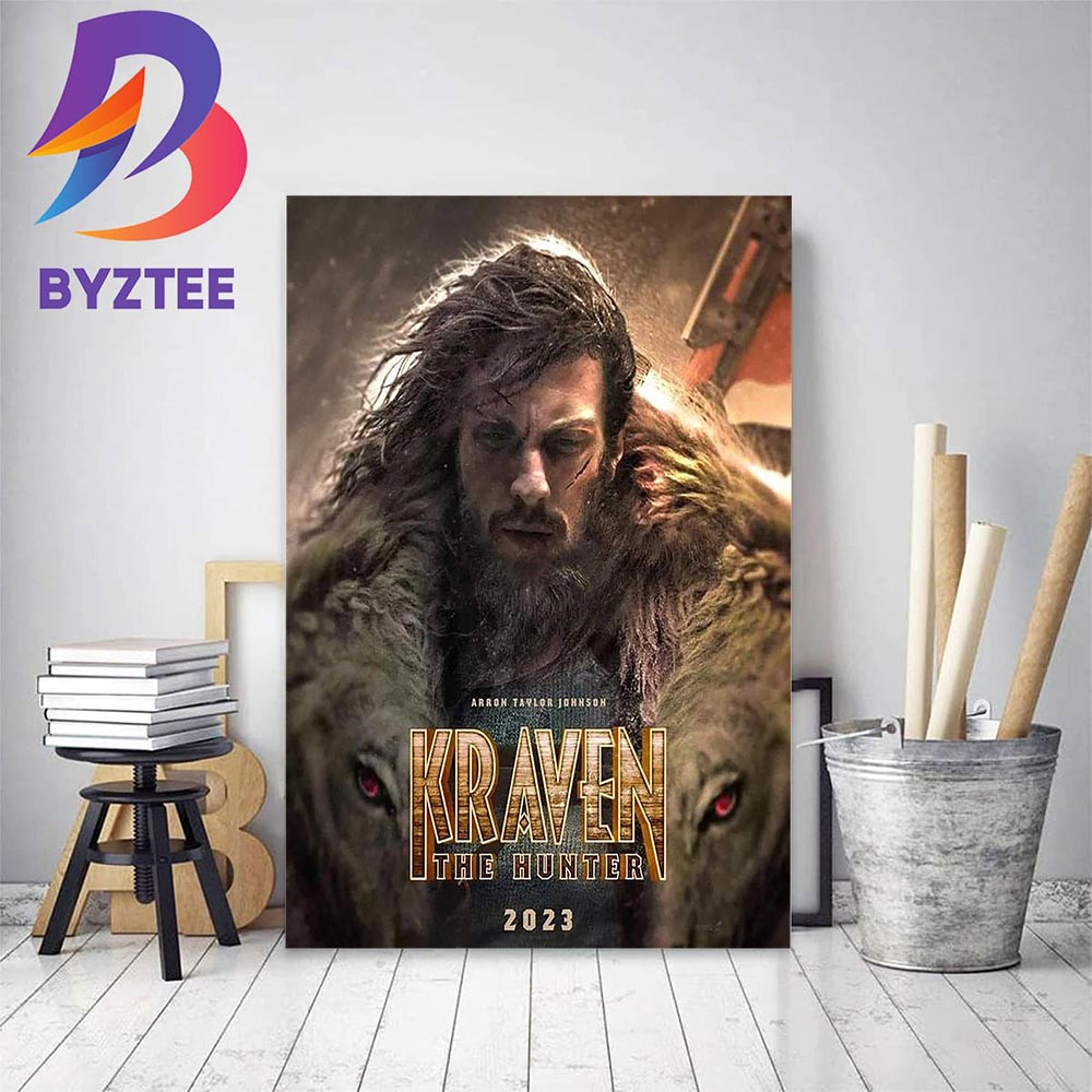 Marvel Studios Aaron Taylor Johnson New Poster For 2023 Kraven The Hunter Home Decor Poster Canvas.jpg