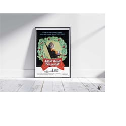 black christmas - retro horror , halloween decorations,