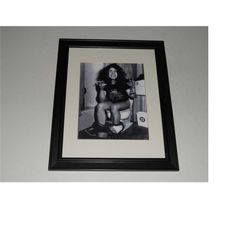 framed ozzy osbourne 1984 tour b/w on toilet