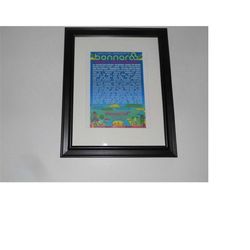 framed bonnaroo 2017 handbill 14" x 17" u2,