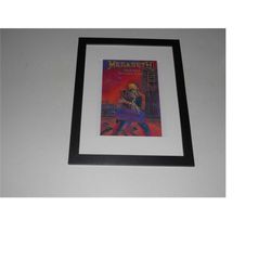 framed megadeth peace sells... 1986 poster promo heavy