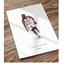 james harden oklahoma city thunder basketball art illustrated