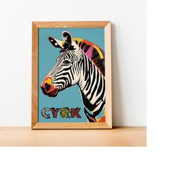 retro polish circus poster - cyrk advertising poster