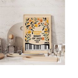 1995 central park jazz festival poster - night