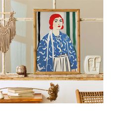 french redhead portrait art prints - fashion poster