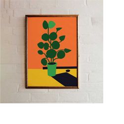 mid century floral poster - plant lady gift