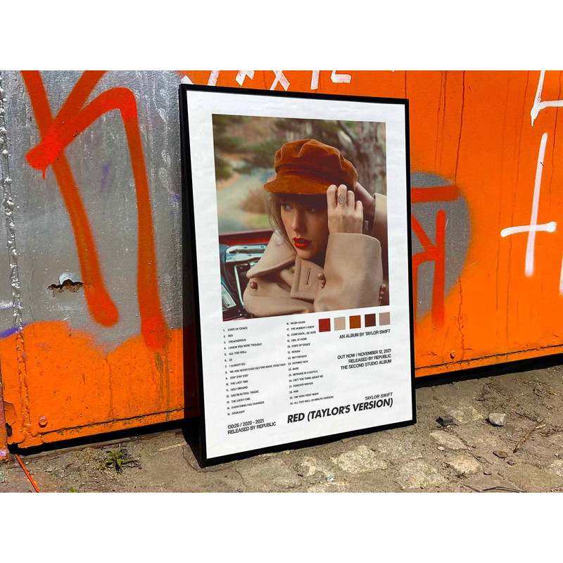 Taylor Swift Red Taylors Version Album Cover Poster #2.jpg
