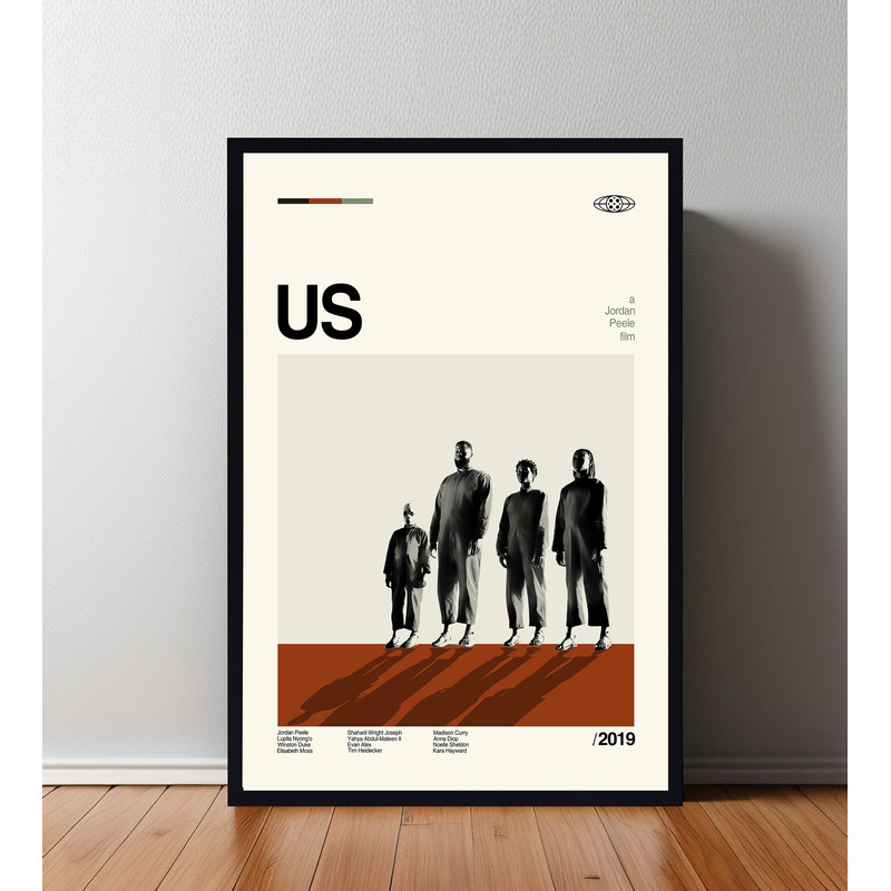 Us Movie Poster, Us Print, Retro Movie Poster, Minimalist Art Print, Vintage inspired, Midcentury Art, Wall Art.jpg