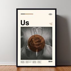 us movie poster, us print, wall art, minimalist movie, high quality, modern art, custom poster, retro movie poster, room