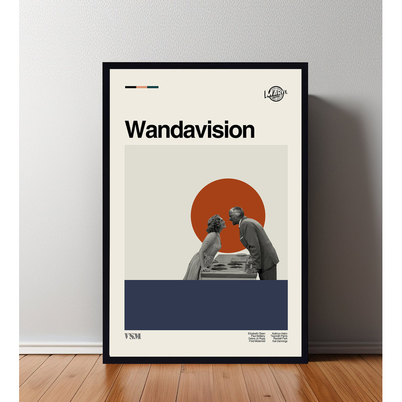 Wandavision Poster, Wandavision Print, Custom Poster, Vintage Inspired Poster, Vintage Poster, Minimalist Art, High Quality, Wall Art.jpg