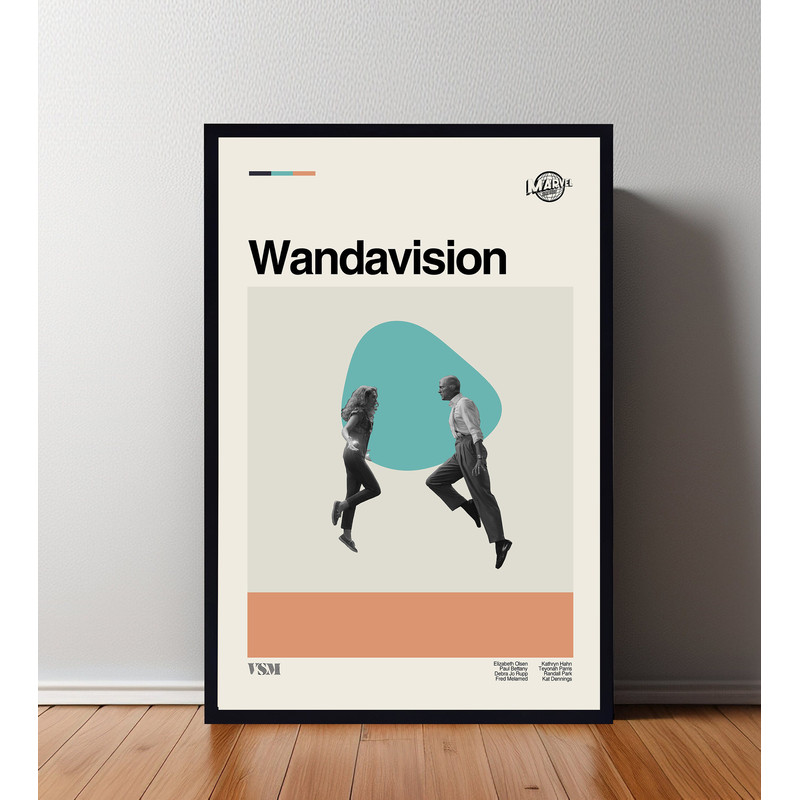 Wandavision Poster, Wandavision Print, Retro Movie Poster, Room Decor, Custom Poster, Wall Art Print, Home Decor, Minimalist Wall Art.jpg