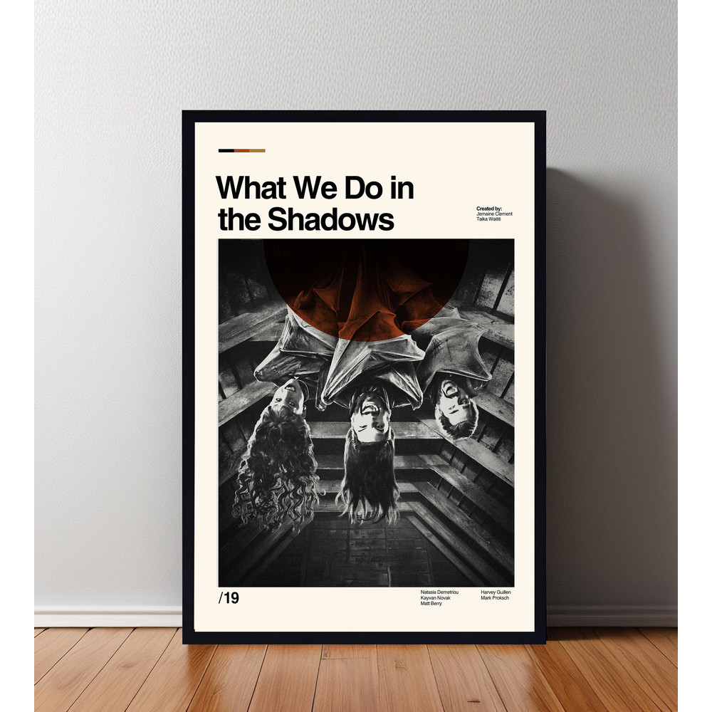 What We Do In Movie Poster, What We Do In Print, Minimalist Poster, Retro Modern, Vintage Poster, Midcentury Art, Wall Art, Home Decor.jpg