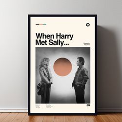 when harry met sally poster, when harry met sally print, minimalist movie, vintage retro, abtract poster, aesthetic post