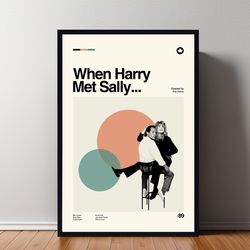 when harry poster, when harry print, movie poster, minimalist poster, minimalist wall art, home decor, custom poster, wa