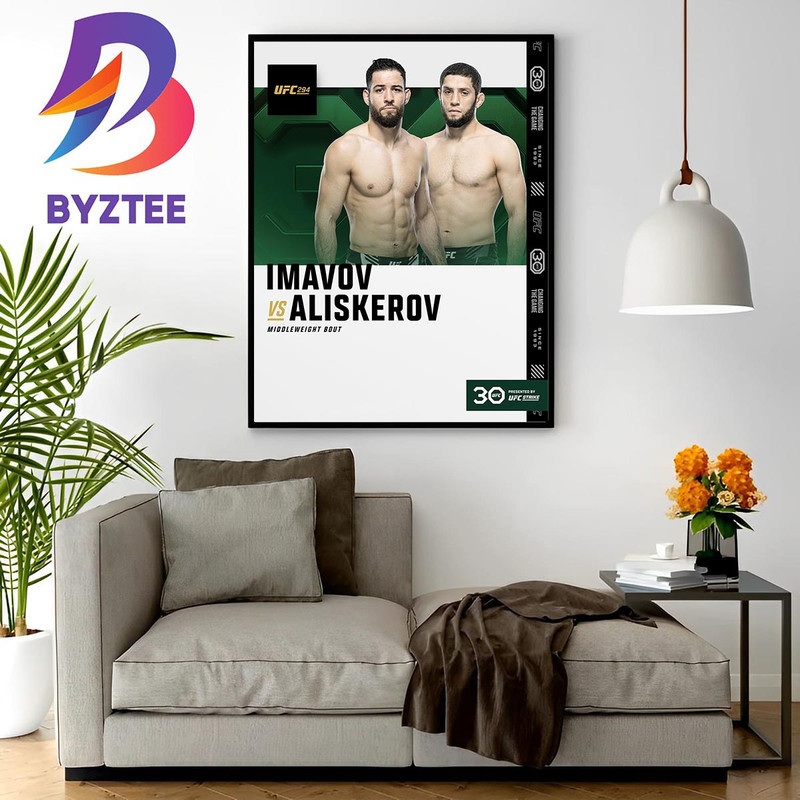 Imavov Vs Aliskerov Fights Official For Middleweight Bout At UFC 294 Home Decor Poster Canvas.jpg
