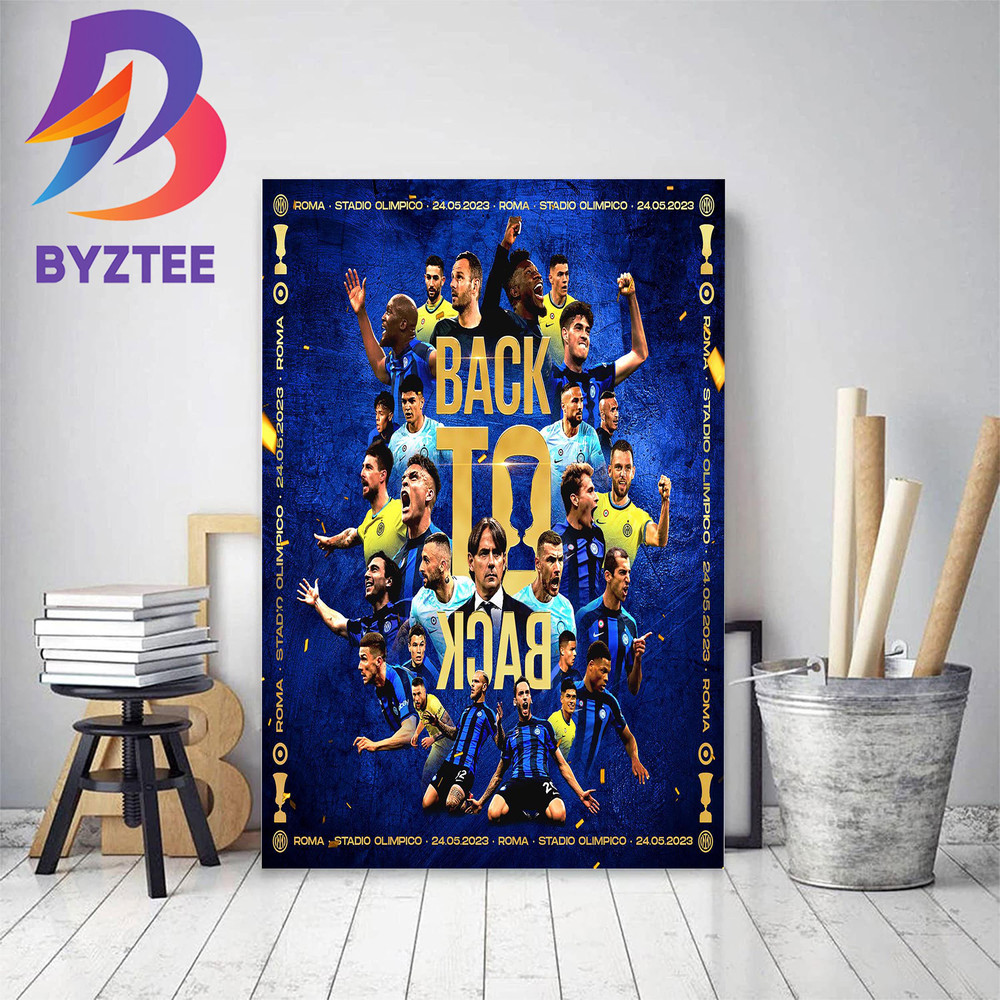 Inter Milan Back To Back Coppa Italia Champions Home Decor Poster Canvas.jpg