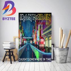 iron maiden poster for caught somewhere in time in the future past tour 2023 home decor poster canvas