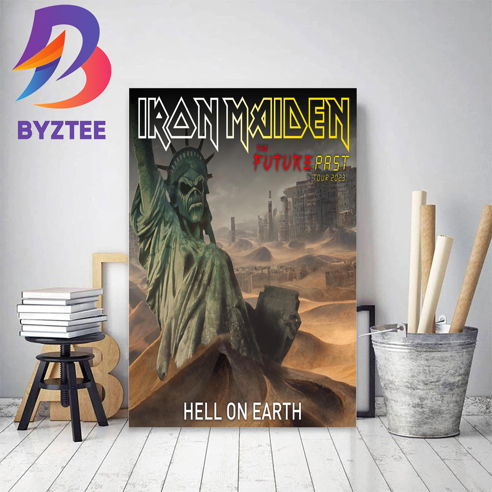 Iron Maiden Poster For Hell On Earth In The Future Past Tour 2023 Home Decor Poster Canvas.jpg