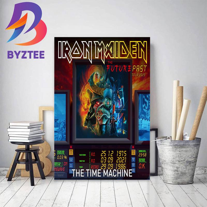 Iron Maiden Poster For The Time Machine In The Future Past Tour 2023 Home Decor Poster Canvas.jpg