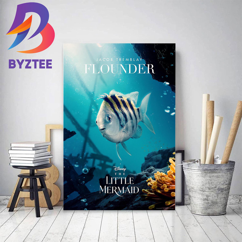 Jacob Tremblay As Flounder In The Little Mermaid 2023 Of Disney Home Decor Poster Canvas.jpg