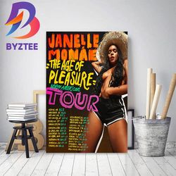 janelle monae the age of pleasure north american tour 2023 home decor poster canvas