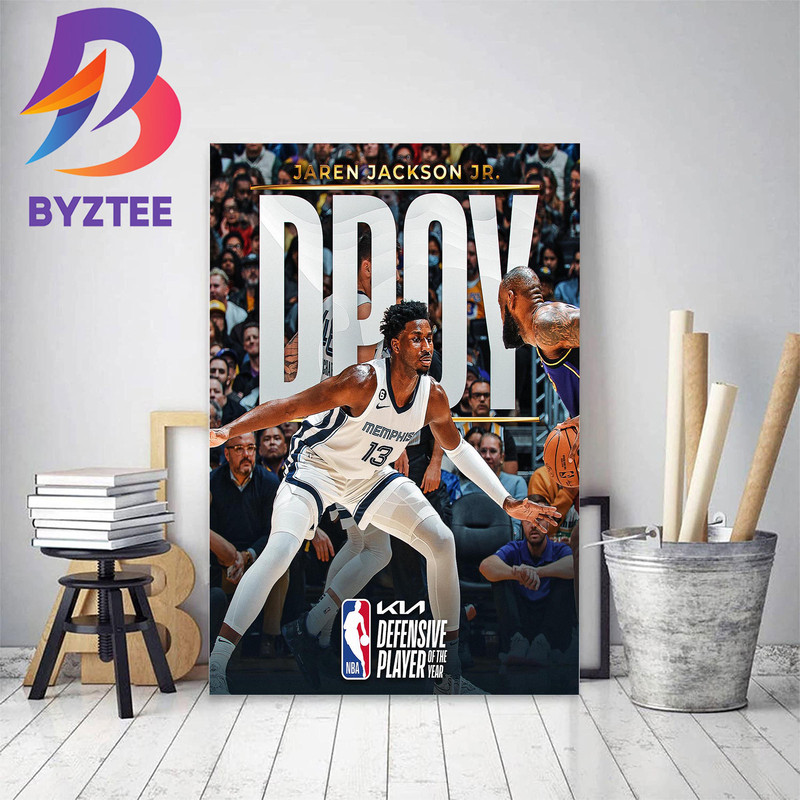 Jaren Jackson Jr Is The 2022-23 NBA Defensive Player Of The Year Award Decor Poster Canvas.jpg