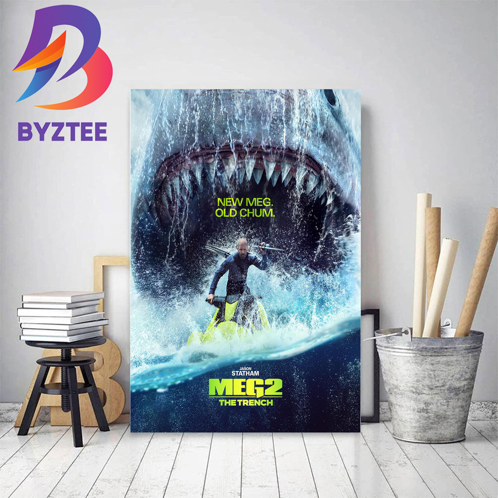 Jason Statham In Meg 2 The Trench New Poster Home Decor Poster Canvas.jpg