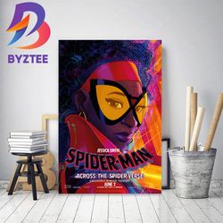 jessica drew is spider woman in spider man across the spider verse home decor poster canvas