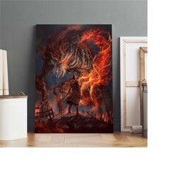 sekiro shadows die twice poster, the wolf wall