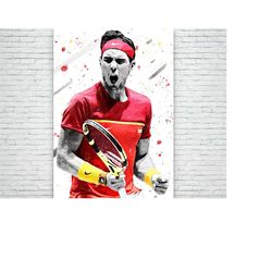 rafael nadal tennis poster / sports art print,