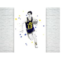 john stockton poster / sports art print, basketball