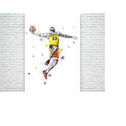 lebron james poster, canvas print, kids gift, home