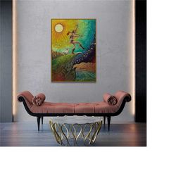 the hermit tarot art print , tarot card,