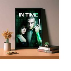 in time movie poster, high quality canvas poster,