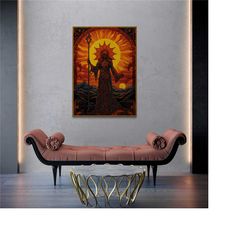 the sun tarot art, dark academia, tarot card,
