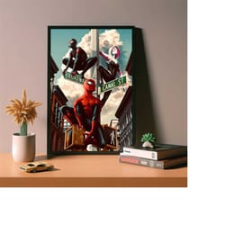 spider-man: into the spider-verse movie poster, high quality