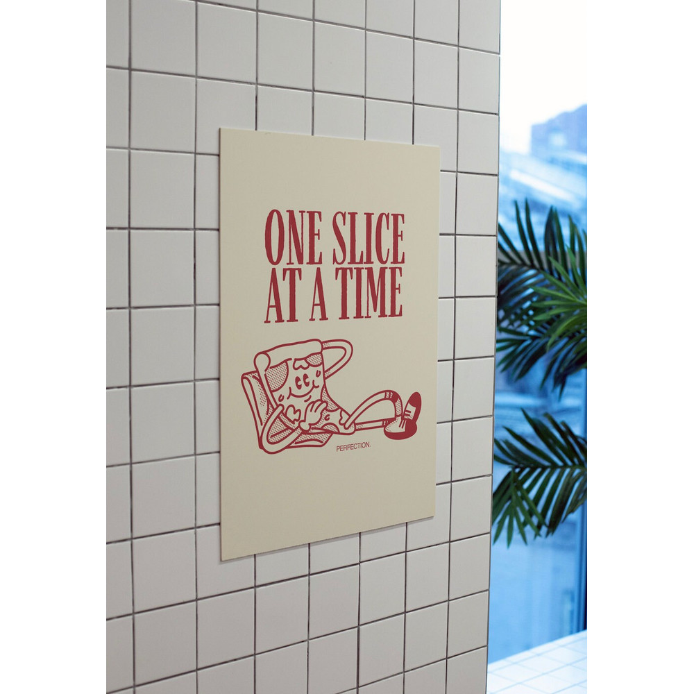 Aesthetic Kitchen Decor, Cute kitchen Art, Food Wall Art Print, Minimalist Cartoon Print, Pizza Art Print, Retro Pizza Art, Trendy Art Print.jpg