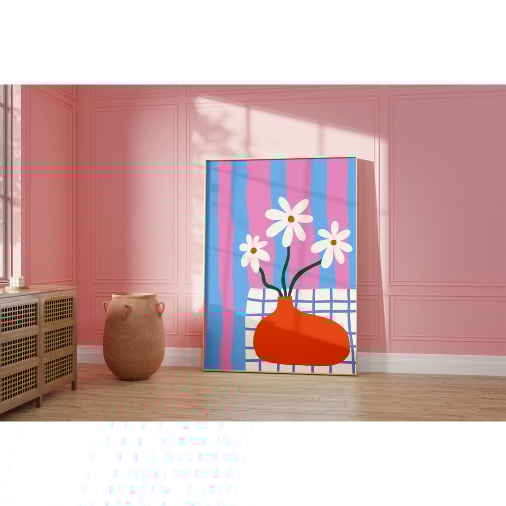 Bouquet of Flowers, Floral Art, Bouquet of Peace, Floral Decor, Colorful Print, Girls Bedroom, Gift Idea, Inspirational Art, Minimalist Art 1.jpg