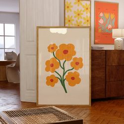 bouquet of flowers, floral art, simple flower art, floral decor, colorful print, girls bedroom, gift idea, inspirational